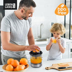 LEBENLANG Orange Juicer Electric - 2 cones & BPA-free I High juice yield & Large Volume I 24oz Lemon Juicer Squeezer I Electric Citrus Juicer Orange Juice Press Juicers Exprimidor De Naranjas Limones