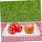 Cabilock Stainless Steel Baking for Toaster Ovens Rectangular Pan for Steaming Grilling Roasting Easy to Clean with Smooth Edges for Handling Baking Tray for Versatile Cooking