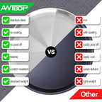 AWTBDP Pizza Pan 10 Inch Set of 2 for Oven, Non-Stick Stainless Steel Pizza Steel, Durable Non-Toxic Round Pizza Pans for Cookie Pizza Pie Cake, Dishwasher Safe & Easy Clean