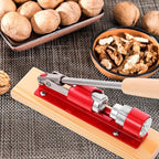 Generic Mechanical Walnut Nutcracker Clamp, Multipurpose Household Nut Opener Tool with Non-slip Handle, Red Metal Shell Cracker for Walnuts and Pecans, Kitchen Specialty Gadget for Easy