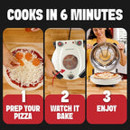 PIEZANO Crispy Crust Pizza Oven by Granitestone – 12 Inch Electric Pizza Oven Indoor Countertop Maker with Ceramic Stone Heats up to 800˚F for Delicious Stone Baked Pizzeria Style Pizza at Home