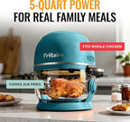 Non Toxic Air Fryer™ Pro | 9-in-1 Glass Air Fryer | Self-Cleaning | 5 Quart | Rotisserie and Tumbler | 400F Vortex For Even Cooking, BPA-Free Teflon Free, Recrisp, Roast, Bake, Sage