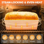 2Pack Loaf Pans with Lids – 2.2 LB & 1 LB Dough Capacity, Non-Stick Carbon Steel Bread Pans for Homemade Sandwich and Sourdough Bread, Corrugated Toast Mold