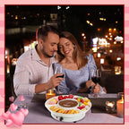 Lallisa Electric Fondue Pot Set, Chocolate Fondue Kit, Electric Fondue Maker, Detachable Serving Trays with 4 Roasting Forks, Gift Set for Date Night House Warming Melting Parties(White)