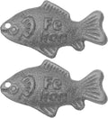MAGICLULU Cast Iron Fish Cooking Tool 2-Pack Natural Iron Supplement for Vegan Nutrition Athletes Pregnant Women Safe Boost for Cooking Soups and Foods