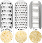 Cambom Cheese Grater Citrus Zester Lemon Zester Pack of 3-304 Stainless Steel - A Sharp Tool for Parmesan Cheese, Ginger, Garlic, Nutmeg, Chocolate, Vegetables，Fruits，Dishwasher Safe Blue