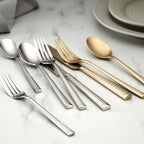 Oneida 897339 Robyn Satin Champagne Mist 20-Piece Flatware Set