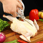 8.5" Kitchen Scissors for Food Chef Scissors Heavy Duty Culinary Scissor Full Metal Professional Sharp Kitchen Shears for Cooking Chicken Meat Pizza, Silver