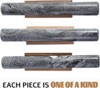 Koville African Natural Marble French Rolling Pin, 12inch Non-Stick Rolling Pin for Baking, Dough Roller for Pasta, Dumpling, Fondant, Pie, Bread, Pizza, Kitchen Baking Tools(Monte Grigio)