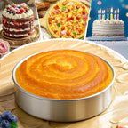 8 Inch Cake Pan Set of 2, Stainless Steel Baking Pan Round Cake Mold for Layered Cakes, No Coating Smash Cake Pans Cake Mold, Mirror Finish Dishwasher Safe Cake Pans Sets for Baking