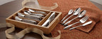 Lenox Sculpt 65-Piece Flatware Set, Metallic