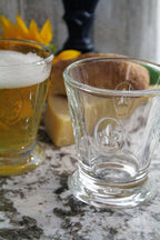 La Rochere Fleur De Lys Glass Tumbler Set of 6 – Classic French Drinking Glasses with Embossed Royal Lily Motif – Pressed Glass Tumblers for Water, Juice & Everyday Entertaining (8.5 Oz)