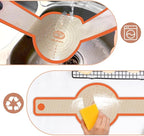 Silicone Bread Sling for Dutch Oven, 2 PCS Non-Stick & Easy Clean Reusable Silicone Bread Baking Mat with Long Handles, Easy to Transfer Sourdough Bread (2Pack Round, Orange)