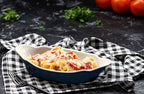Au Gratin Baking Dishes, by Kook, Mini Casserole Dish, Set of 6, for Banana Split, Oven and Microwave Safe, Dishwasher Safe, Ceramic Serving Dishes, Lasagna & Cobblers, Individual Serving, 12 oz (Navy)