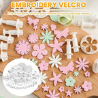 33Pcs White Flower Plunger Cookie Cutter DIY Blossom Flower Cake Fondant Mold Plastic Cake Decorating Tools Baking Accessories Cookie Cutters For Baking Plastic(10styles)