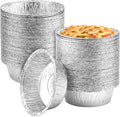 100 Pack 5" Round Tart Pie Foil Pans Disposable Aluminum Foil Tart & Pie Tins for Baking,Cooking,Storage or Reheating