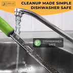 Orblue Lemon Zester & Cheese Grater - Premium Citrus Zester, Kitchen Grater for Parmesan, Chocolate, Fruits, Vegetables, Ginger, Garlic, Nutmeg - Stainless Steel Blades with Protective Cover, Green