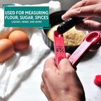 MIRRO 4pc Nested Measuring Spoons Set, Red (Pack of 4)