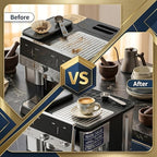 Sliding Mat & Top Mat Combo Set for Ninja Luxe Café ES601ES701 Espresso Machine, 2 in 1 Anti Slip Rubber Base & Food Grade Silicone Top, Protects Countertops from Scratches, Heat, and Spills