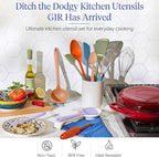 GIR: Get It Right 10-Piece Silicone Ultimate Kitchen Utensil Set – Spatulas, Ladle, Flip, Spoons, Whisk, Peeler & Spoonula – Nonstick, Non-Toxic, Heat-Resistant – Mediterranean