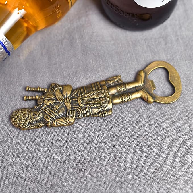Beer Bottle Opener Scottish Highland Bagpipe ，Cool Bottle Opener for Bar Tool, Soda and Beer Cap Remover, Cool & Fun Gadget