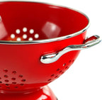 Calypso Basics by Reston Lloyd Powder Coated Enameled Colander, 1.5 Quart, Red
