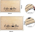 CooRug Absorbent Coffee Mat, Fashion Dish Drying Mat for Kitchen Counter Coffee Bar Accessories Espresso Machine Dish Rack 16" x 24" Beige