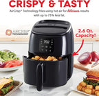 Dash Digital Tasti-Crisp™ Air Fryer - Compact Electric Digital Fryer With Auto Shut-Off Feature - Ideal for Small Spaces - AirCrisp® Technology - 2.6 Quarts - Black