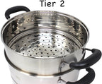 CONCORD 3 Tier Premium Stainless Steel Steamer Set (26 CM)