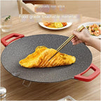 Non-Stick Electric Indoor Grill Pan 36cm, Smokeless Korean BBQ Grill with Adjustable Temperature, Portable Electric Griddle for Steak, Seafood, Vegetables, 700W Powerful Heating, Easy to Clean(28 Cm)