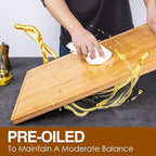 3XLarge Cutting Board, 24" Bamboo Cutting Boards for Kitchen with Juice Groove and Handles Kitchen Chopping Board for Meat Cheese board Heavy Duty Serving Tray, 3XL, Empune