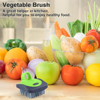 Aodaer Vegetable Brush Potato Scrubber Brush Silicone Hard and Soft Side Fruit Cleaning Tools for Delicate or Tough-Skinned Vegetables