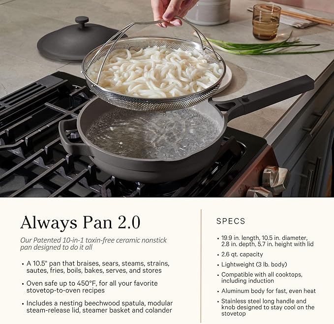 Our Place Cookware Duo - 7-Piece Set Including the Always Pan, Perfect Pot and Spatulas | Multifunctional, Toxin-Free Nonstick | Heat Safe up to 450°F | Oven, Stove, Induction Compatible | Spice