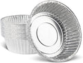 PLASTICPRO 10'' Inch Round Tin Foil Pans Disposable Aluminum, Extra Deep Freezer & Oven Safe - For Baking, Cooking, Storage, Roasting, & Reheating, Pack of 20
