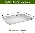 16 x 11 Inch 20 Pack Large Aluminum Pans Cookie Sheets Heavy Duty Non Stick Disposable Baking Trays for Cookies Bacon Brownies Rectangular Foil Pans for Oven Broiler Cooking Grilling Catering
