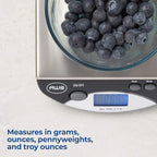 American Weigh Scales Bench Series Precision Digital Kitchen Weight Scale, Food Measuring Scale, 1kg x 0.1g, AMW-1000-BLK
