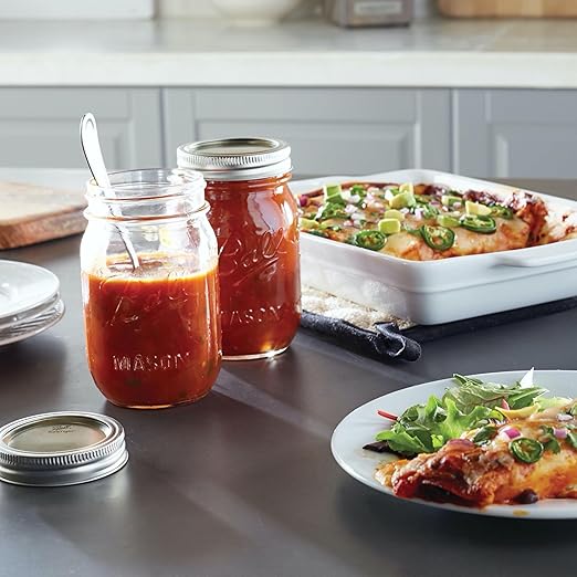 Ball Glass Mason Jar, Regular Mouth, Pint Size, 16 OZ (Pack of 3)