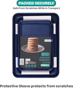 Baker's Secret Non Stick Baking Sheets, Set of 3 Cookie Sheets for Oven, Diamond Texture Premium Air Flow, Extra Thick 0.6mm, PFOA PFOS PTFE and PFAS Free Bakeware, 3 Sizes