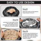 Chicken Shredder Tool Twist – Large Chicken Breast Shredder & Grinder with Meat Tenderizer & Cleaning Brush – BPA-Free, Ergonomic Design for Shredded Chicken, Pulled Pork, Beef & More
