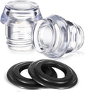 Lounsweer 2 Sets Percolator Parts Top and Washer Ring Compatible with Farberware Yosemite Coffee Percolators Replacement Transparent Coffee Pot Filters