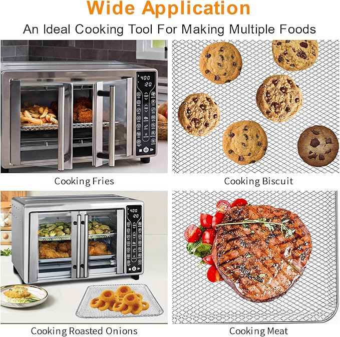 Toaster Oven Replacement Parts for GTF7655 GTF7460 GTF7465 GTF7520,Toaster Oven Air Fryer Basket accessories for Gourmia Digital Toaster Oven Air Fryer 17 Cooking Presets French Door 1700W 24L
