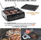 Gourmia Smokeless Indoor Grill & Air Fryer raclette grill with Smoke Extracting Technology Extra-Large Nonstick Cooking electric grill indoor Korean BBQ Style 6 Quart FoodStation™