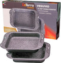 DaTerra Cucina - Nonstick Ceramic Coated Dual Roasting Pan Set – 2 Identical Pans, Oven Safe, Ideal for Roasting, Baking, Searing, Braising, Casseroles, Fits Most Toaster Ovens - 13 x 8 x 4.25