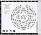 Pastry Mat, 28" x 20" Food Grade Silicone Extra Large Non Stick Baking Sheet Mat with Measurement for Making Cookies,Macarons,Bread and Pastry