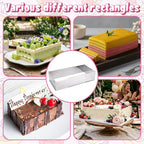 Rectangular Mousse Cake Mold, Stainless Steel Heavy Duty Adjustable Rectangle Shaped Cake Cutter Tiramisu Pan Extensible Pastry DIY Baking Tool for Baking Accessories - 10 * 7in