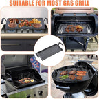 24'' Carbon Steel Griddle, Professional Pre-seasoned Cookware for Double Burner Stovetop and Gas/Charcoal Grill, Heavy Duty Dual-Handle Large Family Size Griddle
