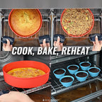 Air Fryer Baking Pan Set For Ninja Foodi Grill 5-in-1 AG301 4qt, Freezer & Airfryer Bakeware Sets with Cupcake Liners & Kitchen Conversion Chart, Nonstick Round Cake Molds for Baking