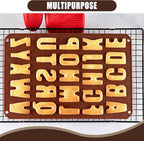 Letter Alphabet Silicone Molds BPA Free Food Grade Non-Stick Easy Release Reusable Baking Molds for Chocolate Cake Ice Tray DIY Cake Decorating Kitchen Baking Tools