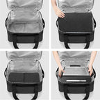 LUXJA Indoor Grill Carrying Bag with Bottom Pad Compatible with Ninja Sizzle GR101 Smokeless Grill, Double Layer Electric Grill Bag with Plates Section (Bag Only), Black