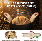 Silicone Bread Sling for Dutch Oven, 2-Pack Non-Stick Reusable Baking Mats with Long Handles, Easy to Clean, Ideal for Sourdough Bread Transfer & Baking
